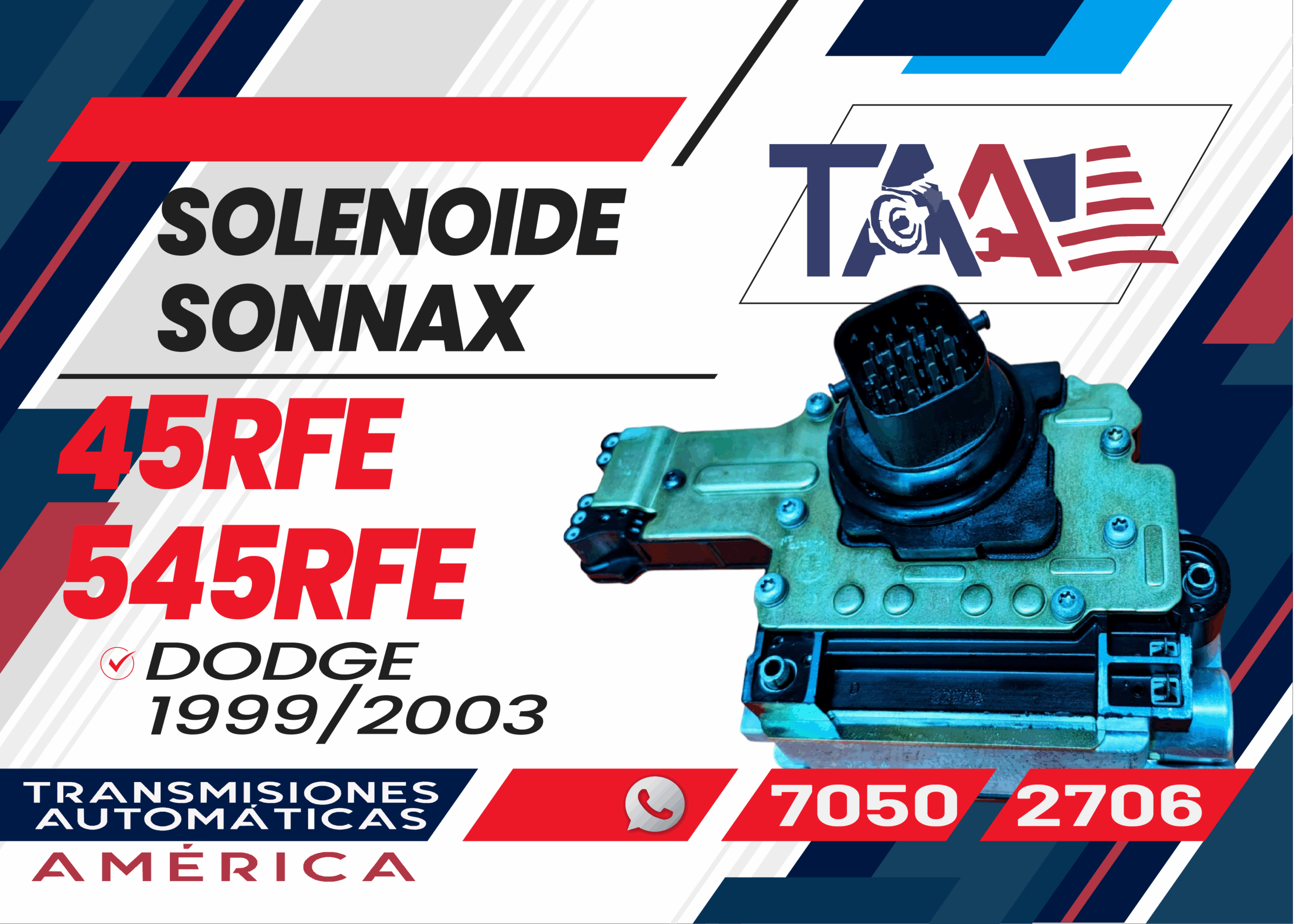 Solenoide Sonnax 45RFE, 545RFE Dodge 1999-2003